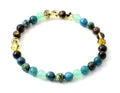 Amber Green Stretch Bracelet With Aventurine, Apatite and African Turquoise