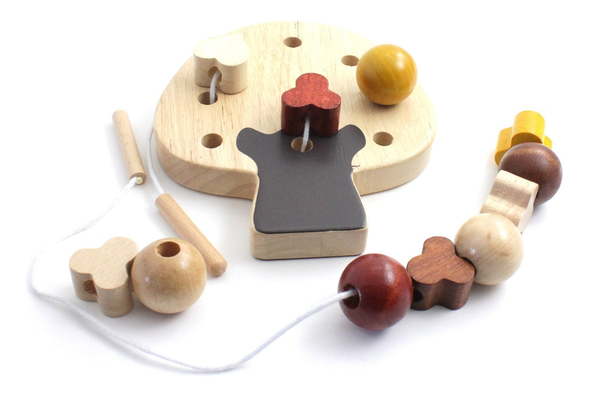 Lacing Threading Wooden Toy for Children