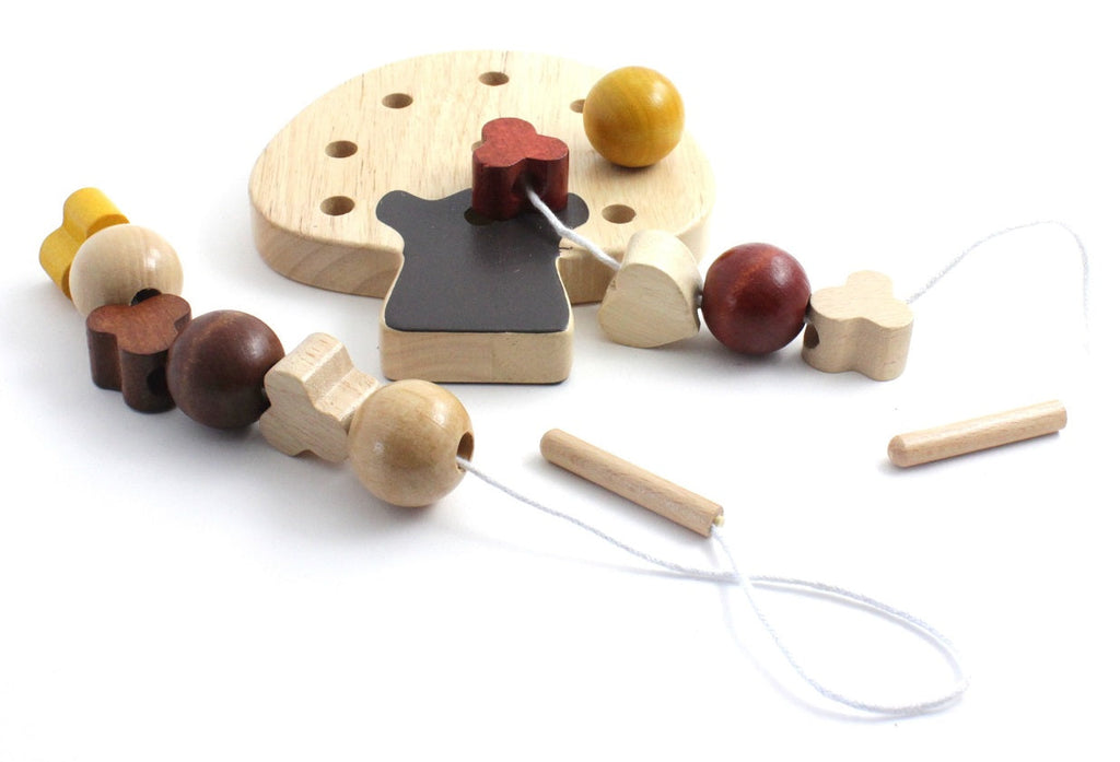 Lacing Threading Wooden Toy for Children