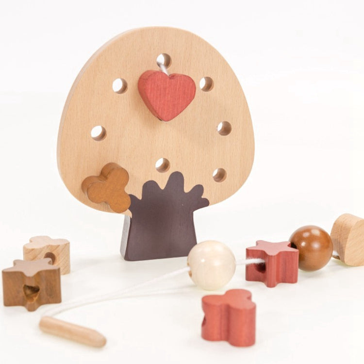 Lacing Threading Wooden Toy for Children