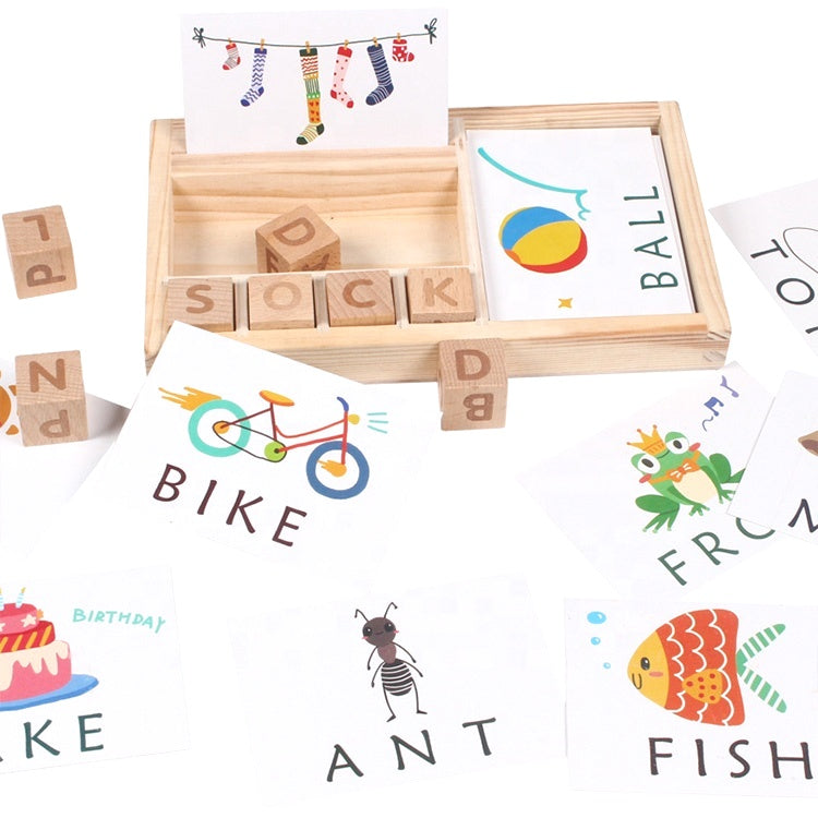 Wooden Cardboard for Learning English Words