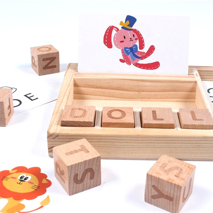 Wooden Cardboard for Learning English Words
