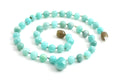 Amazonite Gemstone Knotted Green Necklace with Pendant