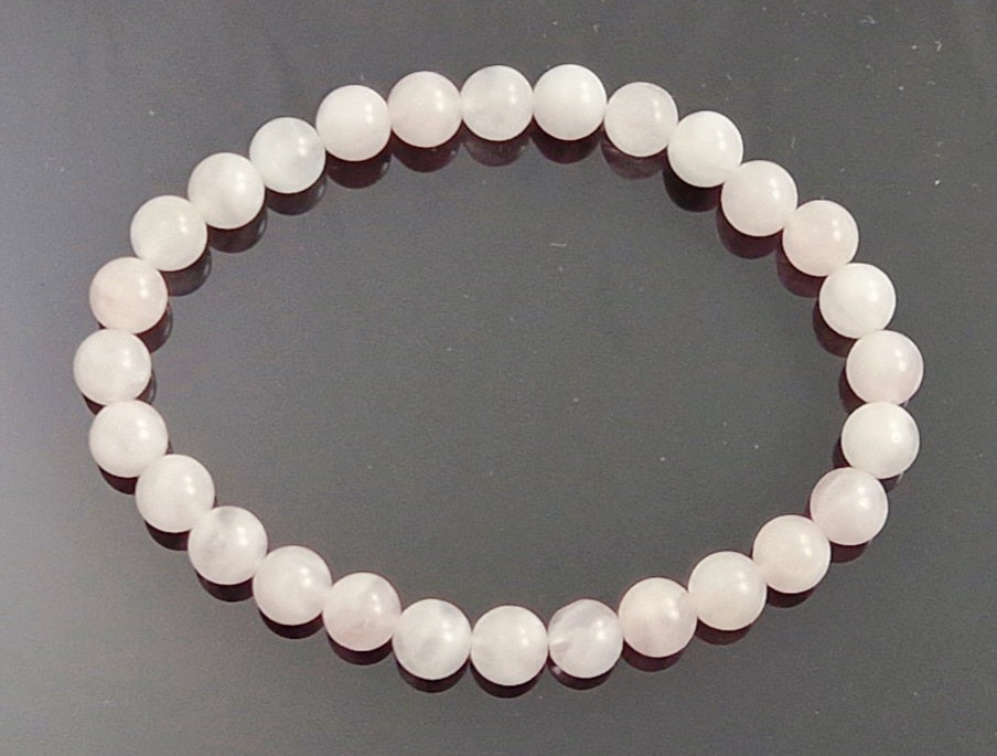 Stretch Bracelet With Rose Quartz Pink Gemstones