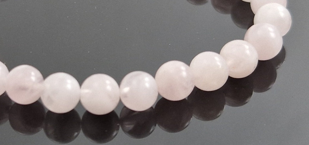 Stretch Bracelet With Rose Quartz Pink Gemstones